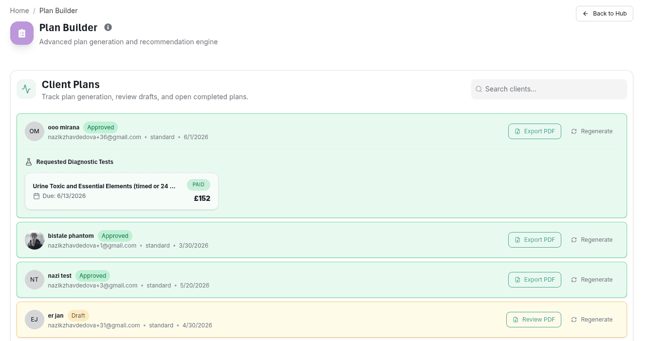 AI Plan Builder — plan generation and recommendation engine